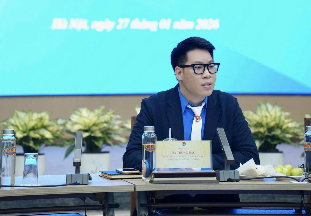 Ths. Hà Trọng Bắc - Phó Bí thư, Chủ nhiệm Ủy ban Kiểm tra Đoàn TNCS Hồ Chí Minh Bộ Tư pháp.