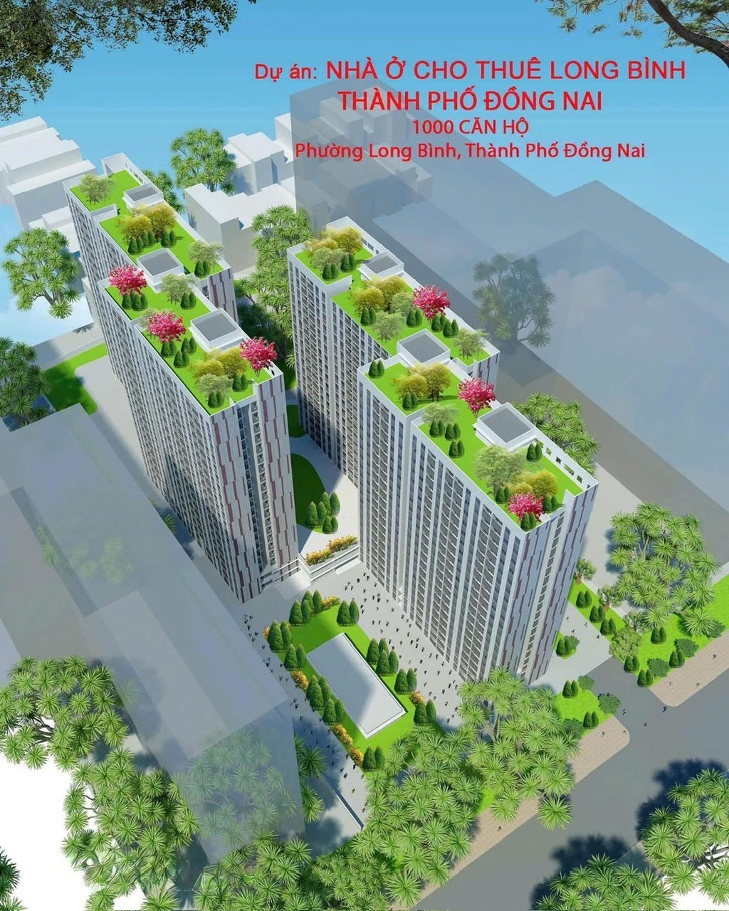 Phối cảnh Dự án Nhà ở xã hội cho thuê Long Bình.