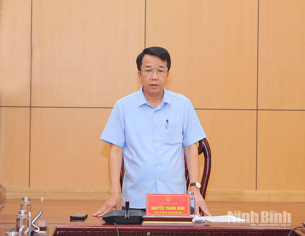 Ông Nguyễn Thanh Bình&nbsp;Chủ tịch UBND tỉnh Ninh Bình phát biểu kết luận hội nghị.&nbsp;Ảnh: Tiến Đoàn-Anh Tuấn