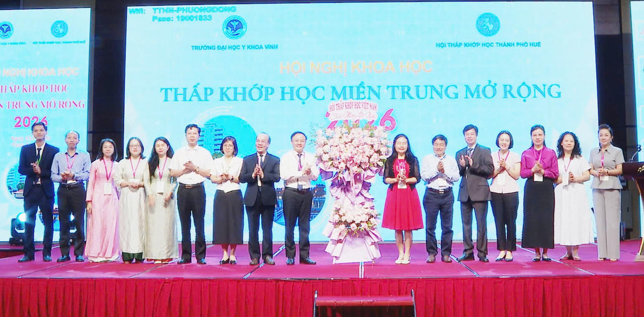 Hàng trăm chuyên gia dự Hội nghị khoa học Thấp khớp học miền Trung mở rộng 2026 tại Nghệ An