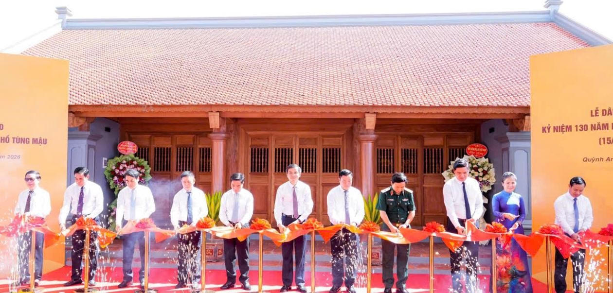 Khánh thành Dự án tu bổ, tôn tạo di tích Nhà thờ và mộ đồng chí Hồ Tùng Mậu