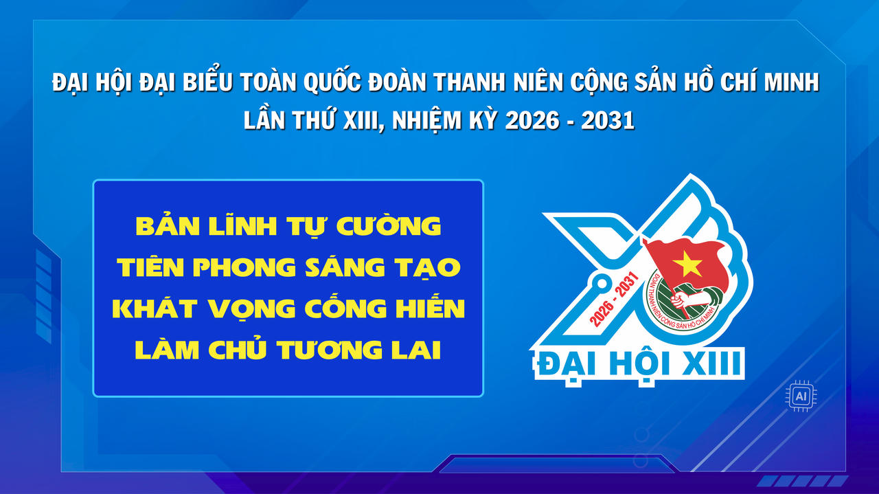 Bộ nhận diện Đại hội&nbsp;đại biểu toàn quốc Đoàn TNCS Hồ Chí Minh lần thứ XIII, nhiệm kỳ 2026-2031
