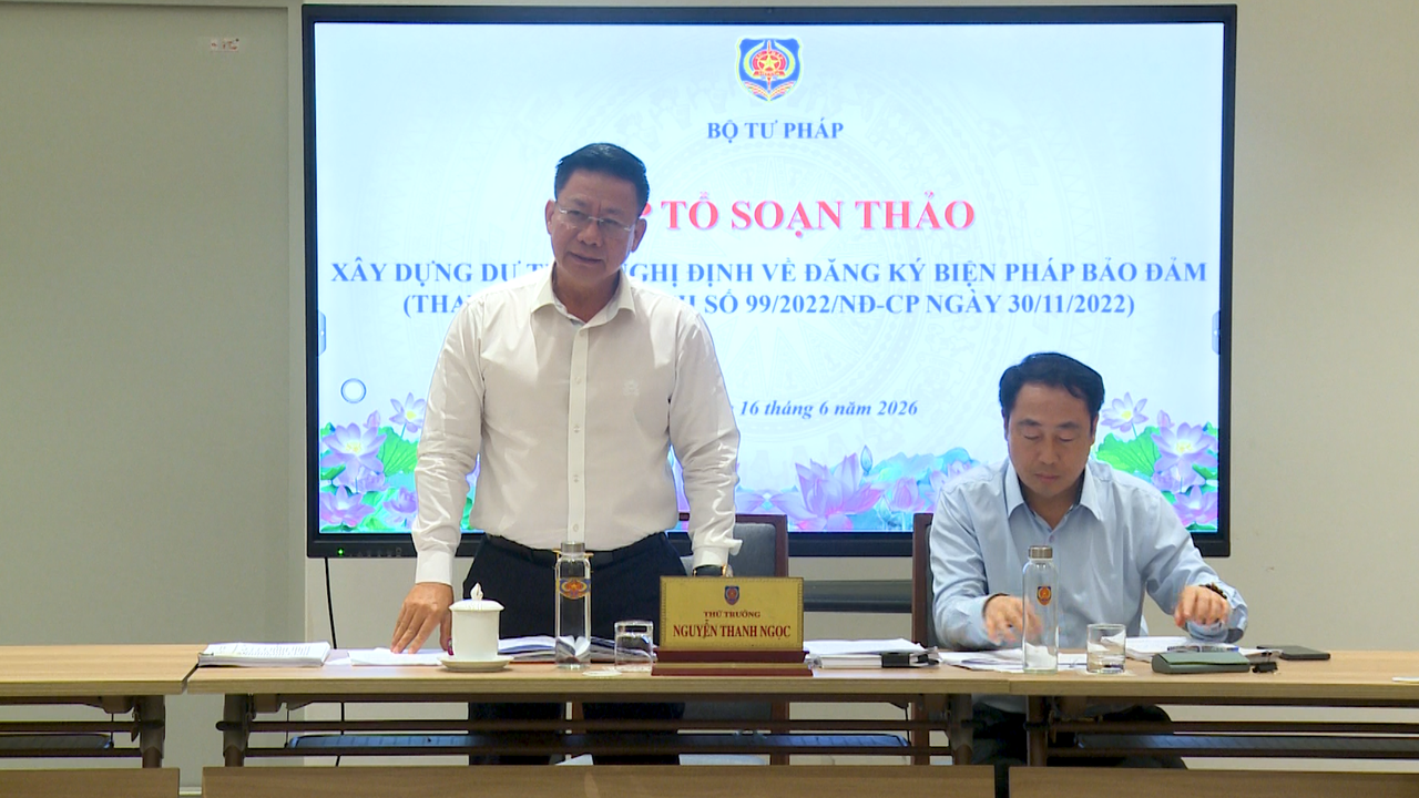 Thứ trưởng Nguyễn Thanh Ngọc phát biểu tại cuộc họp.