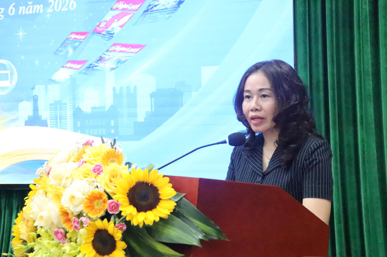 TS. Bùi Thị Hà – Đảng ủy viên, Phó Giám đốc Học viện Tư pháp phát biểu