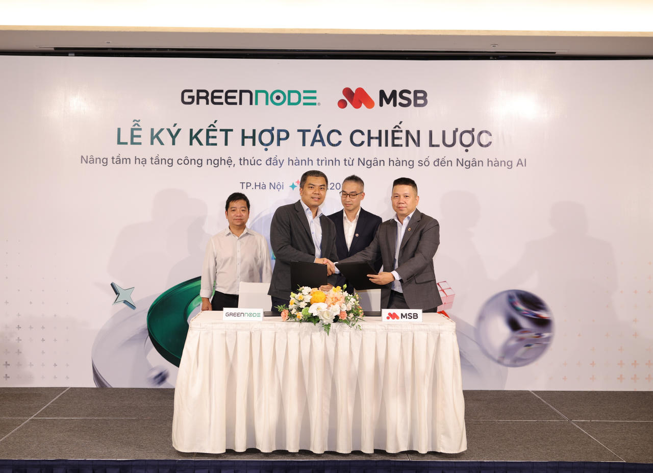 GreenNode và MSB mở rộng hợp tác chiến lược, thúc đẩy hành trình từ ngân hàng số đến ngân hàng AI