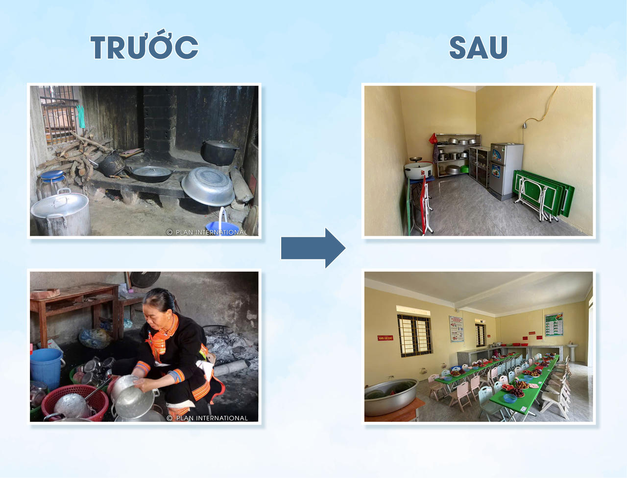 Ảnh trước và sau khi hoàn thành dự án