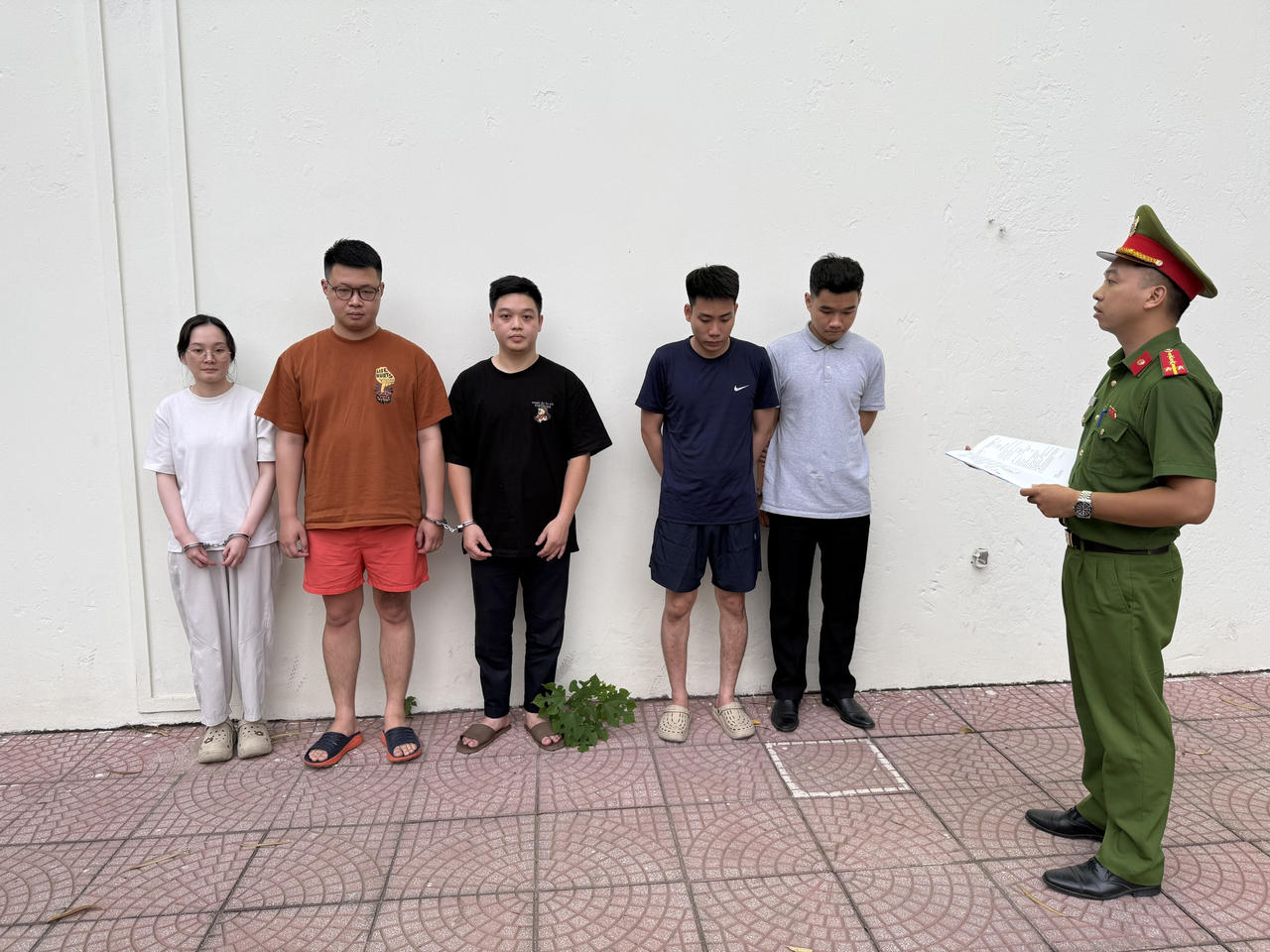 Một số đối tượng. (Ảnh CATP Hà Nội)