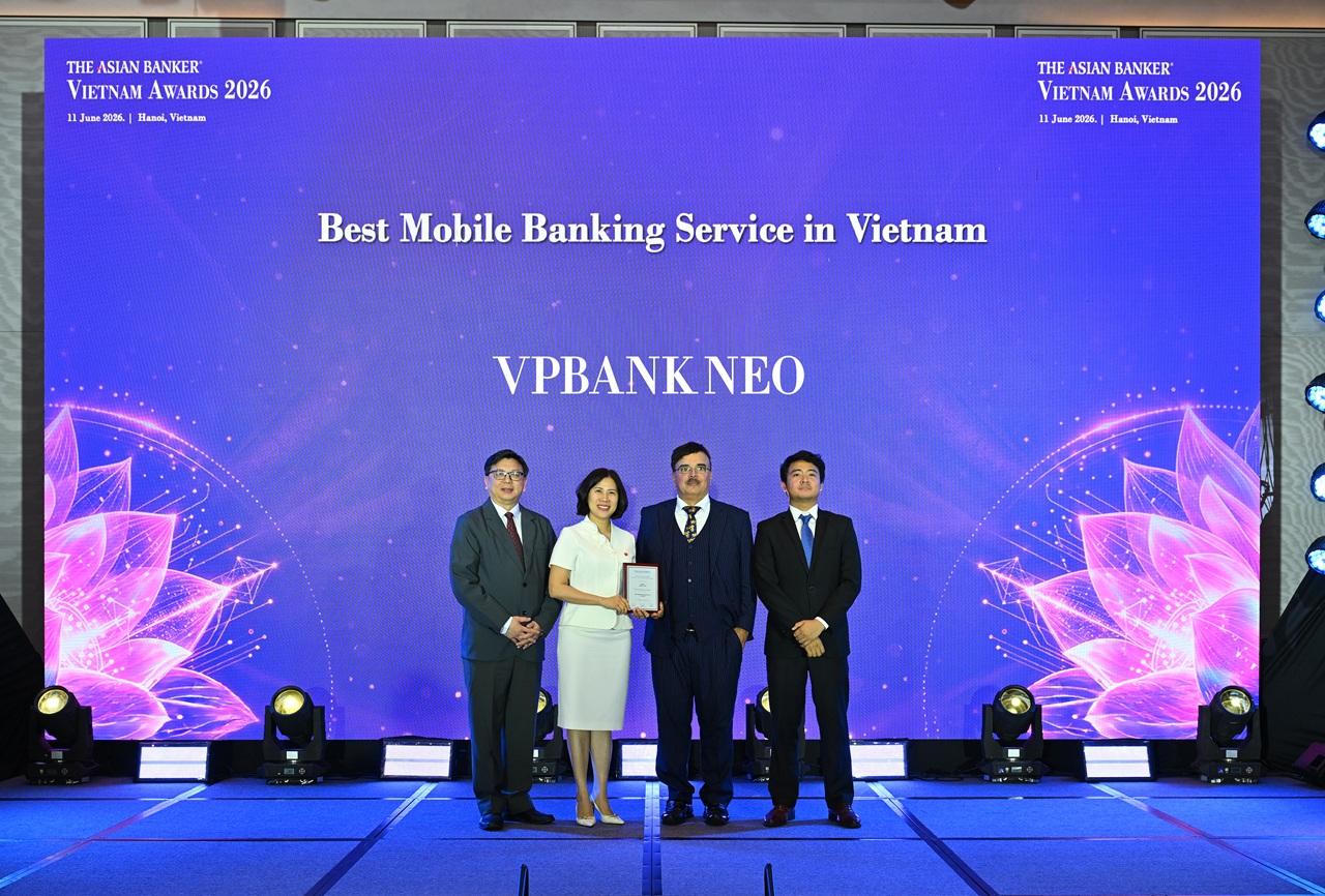VPBank NEO lần thứ ba được vinh danh Ứng dụng ngân hàng tốt nhất Việt Nam.