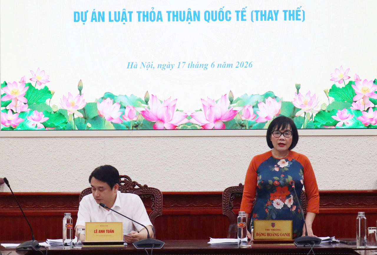Thứ trưởng Đặng Hoàng Oanh phát biểu tại phiên họp.