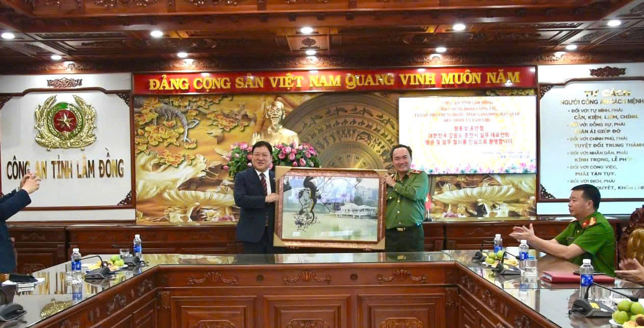Công an Lâm Đồng tăng cường hợp tác với thành phố Chuncheon, Hàn Quốc