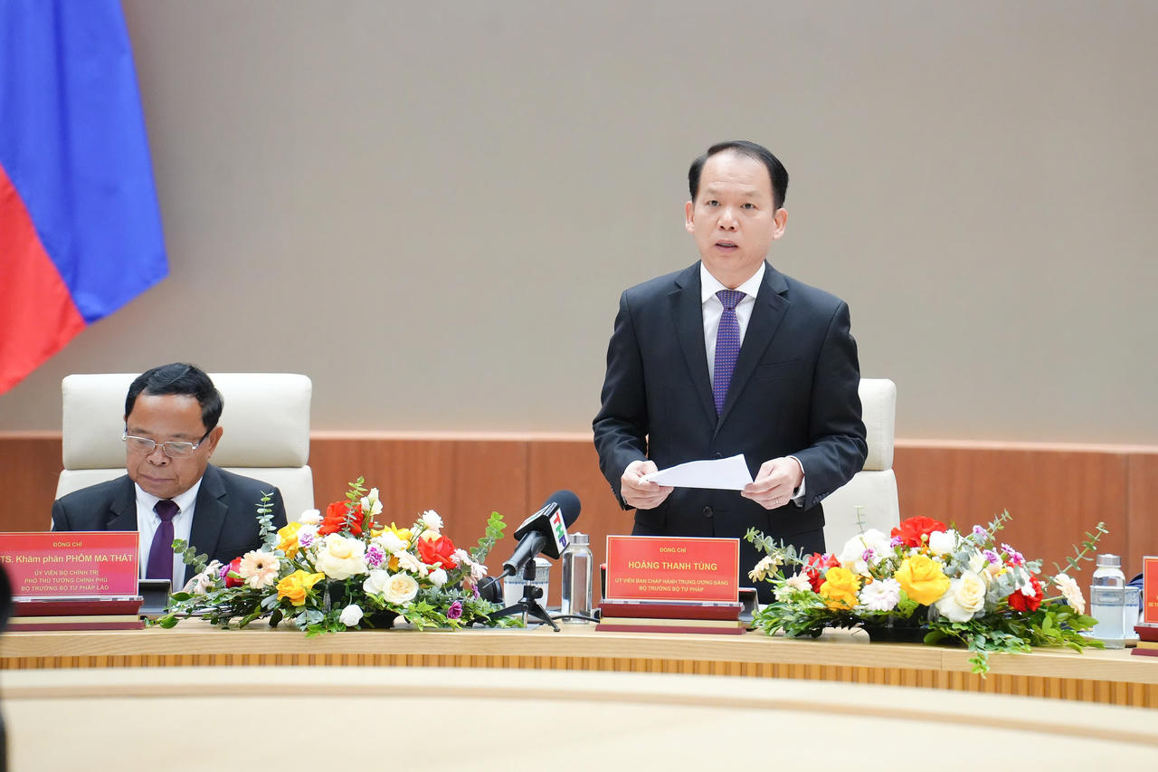 Toàn văn bài phát biểu bế mạc Hội nghị tư pháp các tỉnh có chung đường biên giới Việt Nam – Lào mở rộng lần thứ 7