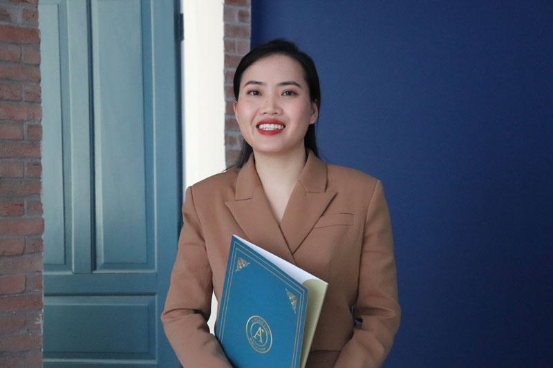 Luật sư Phùng Thị Huyền - Người bào chữa cho bà Bình tại phiên toà sơ thẩm.