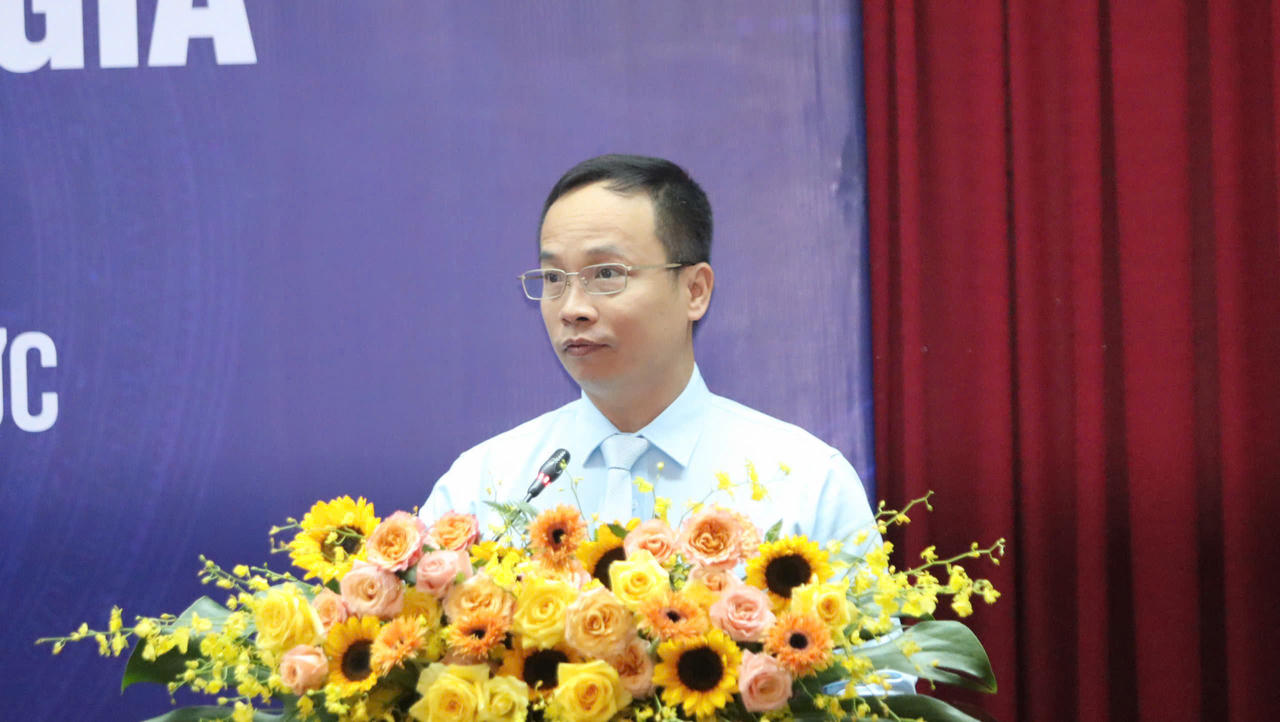 ThS Nguyễn Văn Lương, Hiệu trưởng Trường Cán bộ Thanh tra phát biểu khai mạc.