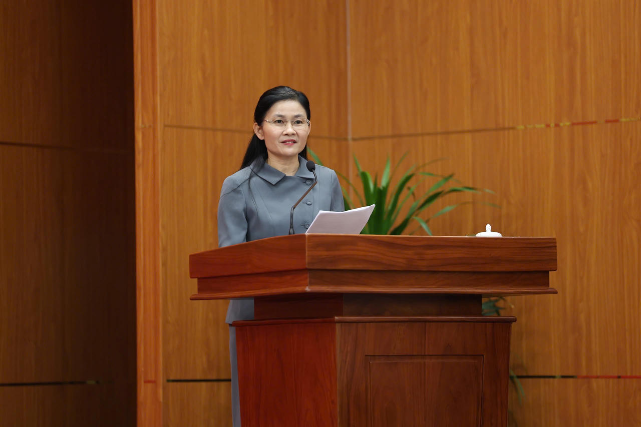 Bà&nbsp;Tôn Ngọc Hạnh, Ủy viên Trung ương Đảng, Phó Bí thư Thường trực Thành ủy, Chủ tịch HĐND TP Đồng Nai phát biểu tại buổi gặp mặt.
