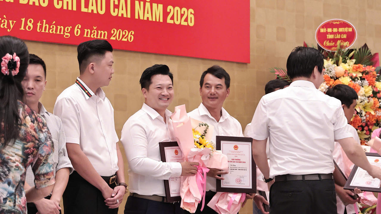 Báo Pháp luật Việt Nam đoạt giải B Giải Báo chí tỉnh Lào Cai năm 2026