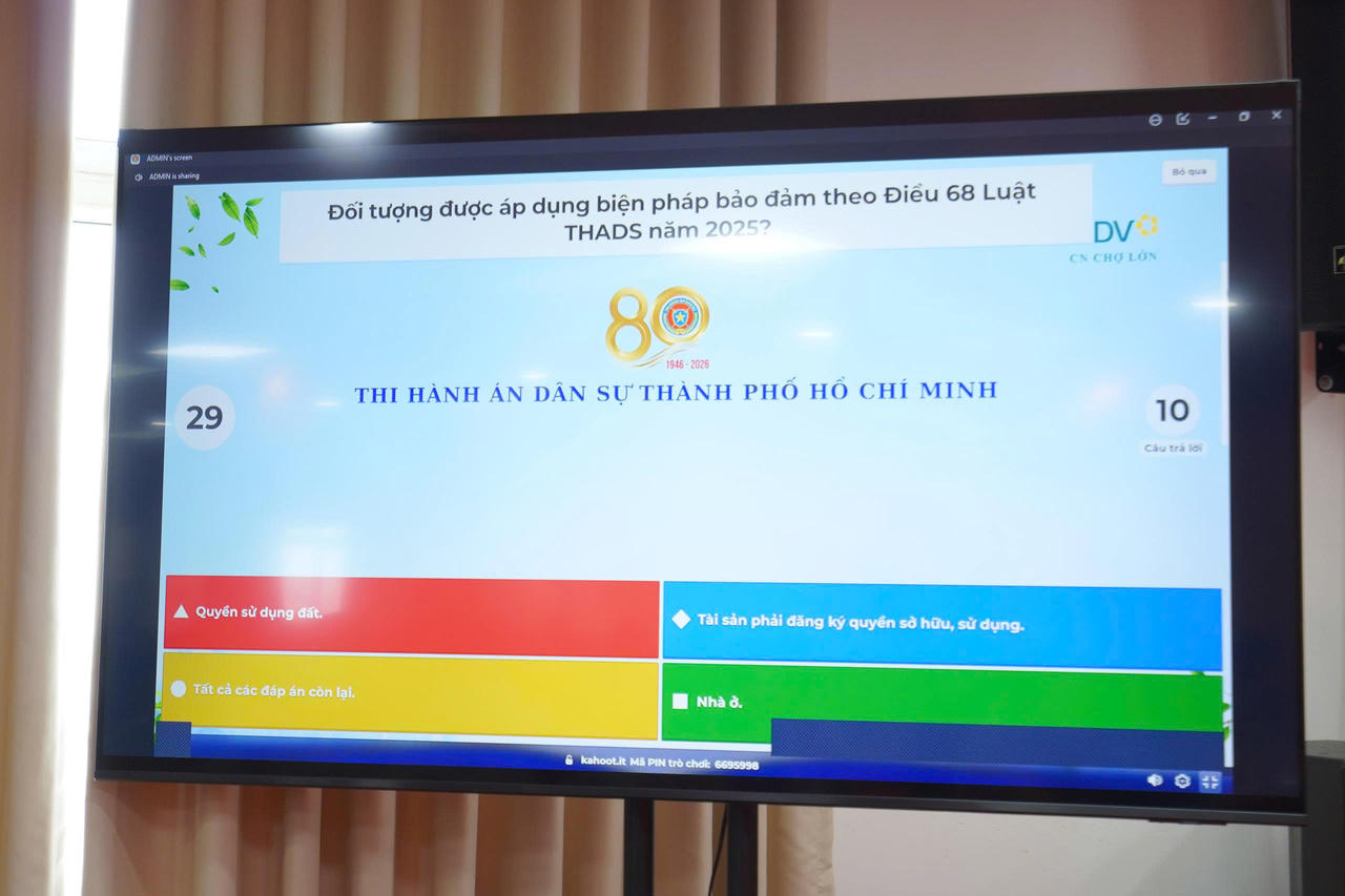 Thi hành án dân sự Thành phố Hồ Chí Minh: Hơn 1.000 công chức, người lao động đồng loạt thi tìm hiểu Luật Thi hành án dân sự năm 2025