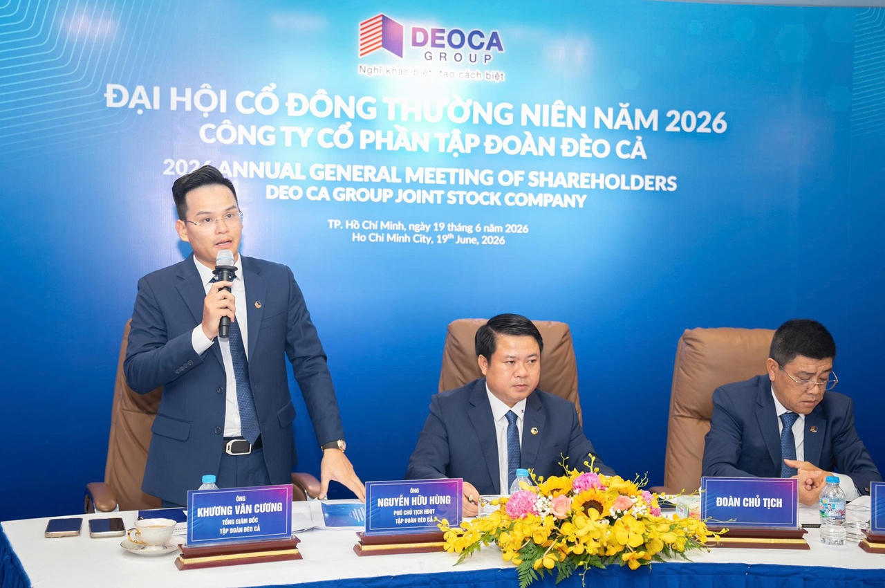 Ông Khương Văn Cương - Tổng giám đốc Tập đoàn Đèo Cả báo cáo kết quả kinh doanh năm 2025 và kế hoạch năm 2026.