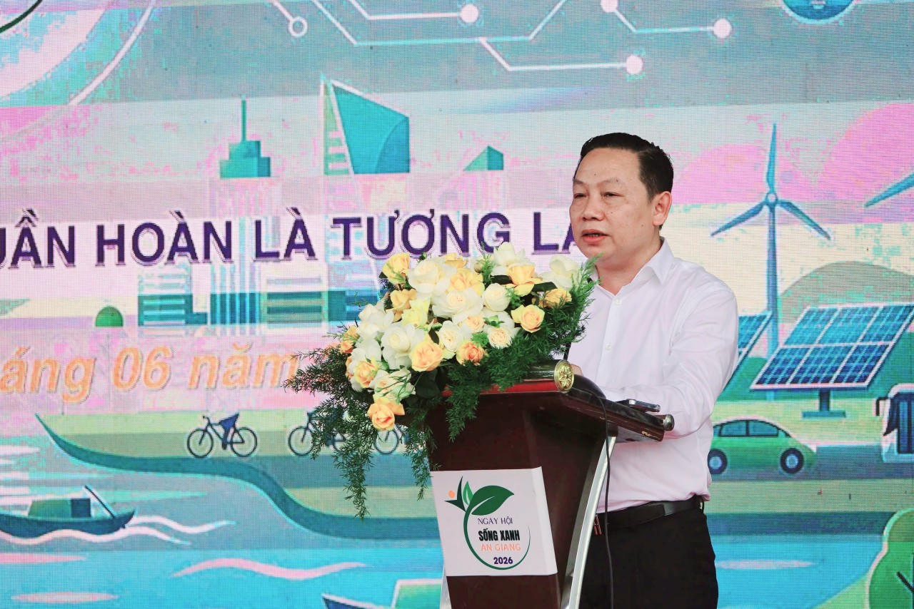 Ông Lê Hữu Toàn, Giám đốc Sở Nông nghiệp và Môi trường tỉnh An Giang phát biểu.
