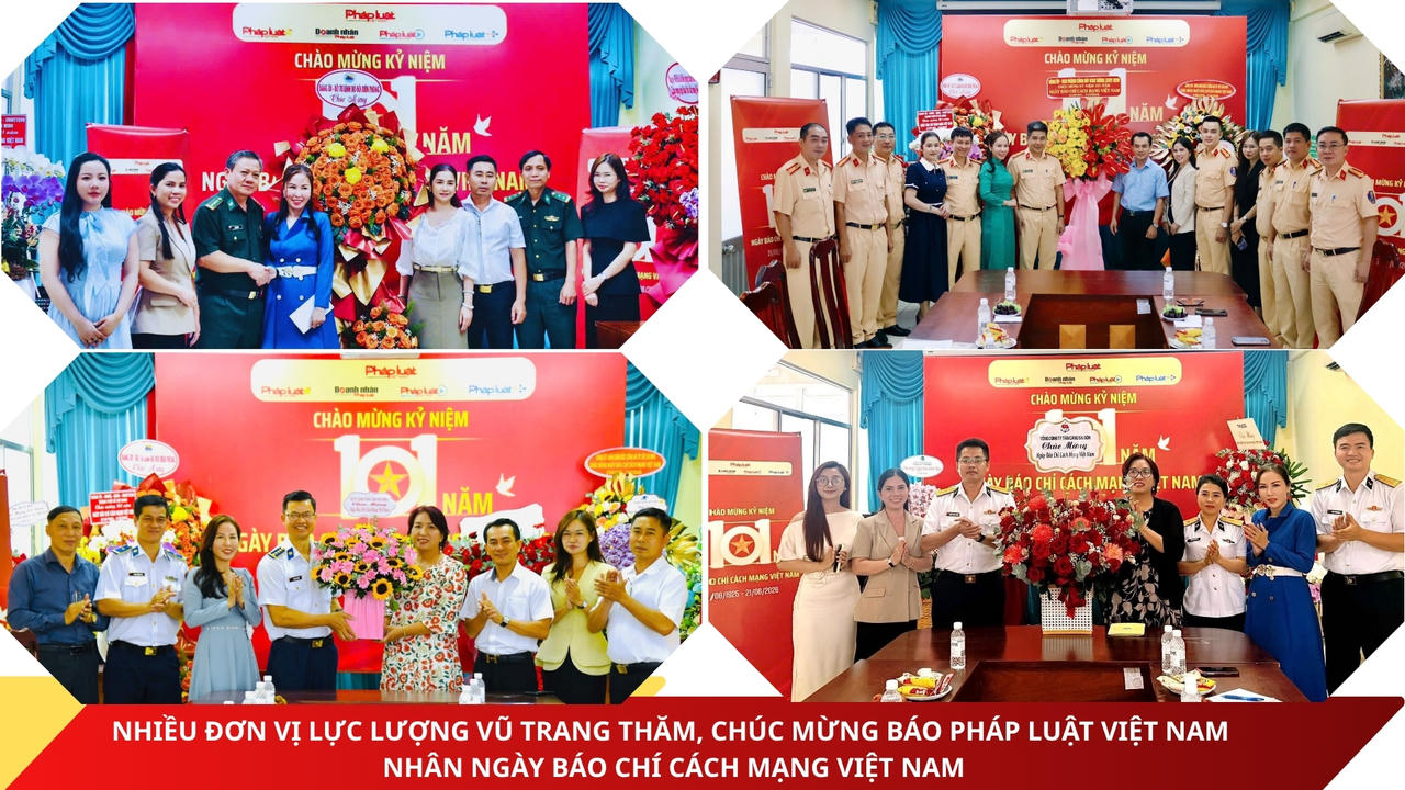 Nhiều đơn vị lực lượng vũ trang thăm, chúc mừng Báo Pháp luật Việt Nam nhân Ngày Báo chí Cách mạng Việt Nam