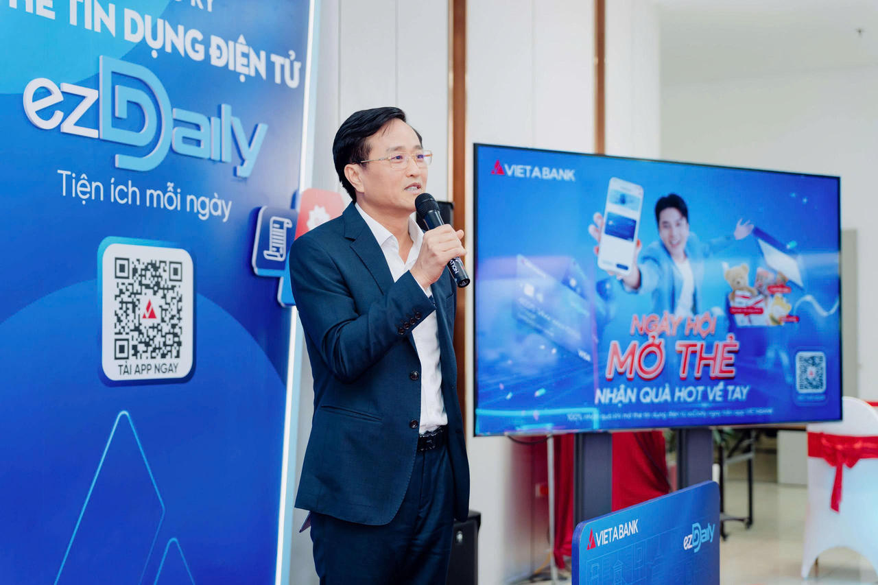 Ông Nguyễn Văn Trọng – Tổng Giám đốc VietABank chia sẻ tại sự kiện.