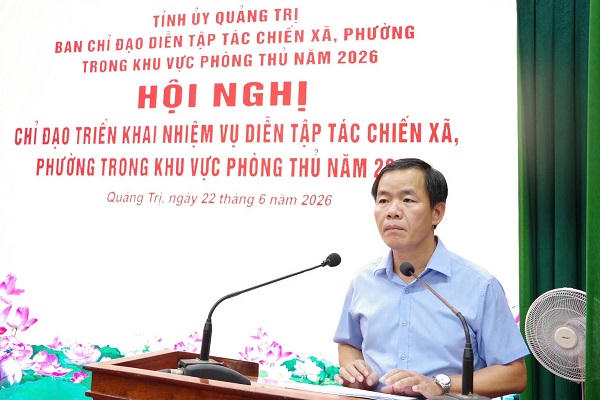 19 xã, phường ở Quảng Trị sẽ diễn tập tác chiến trong khu vực phòng thủ năm 2026