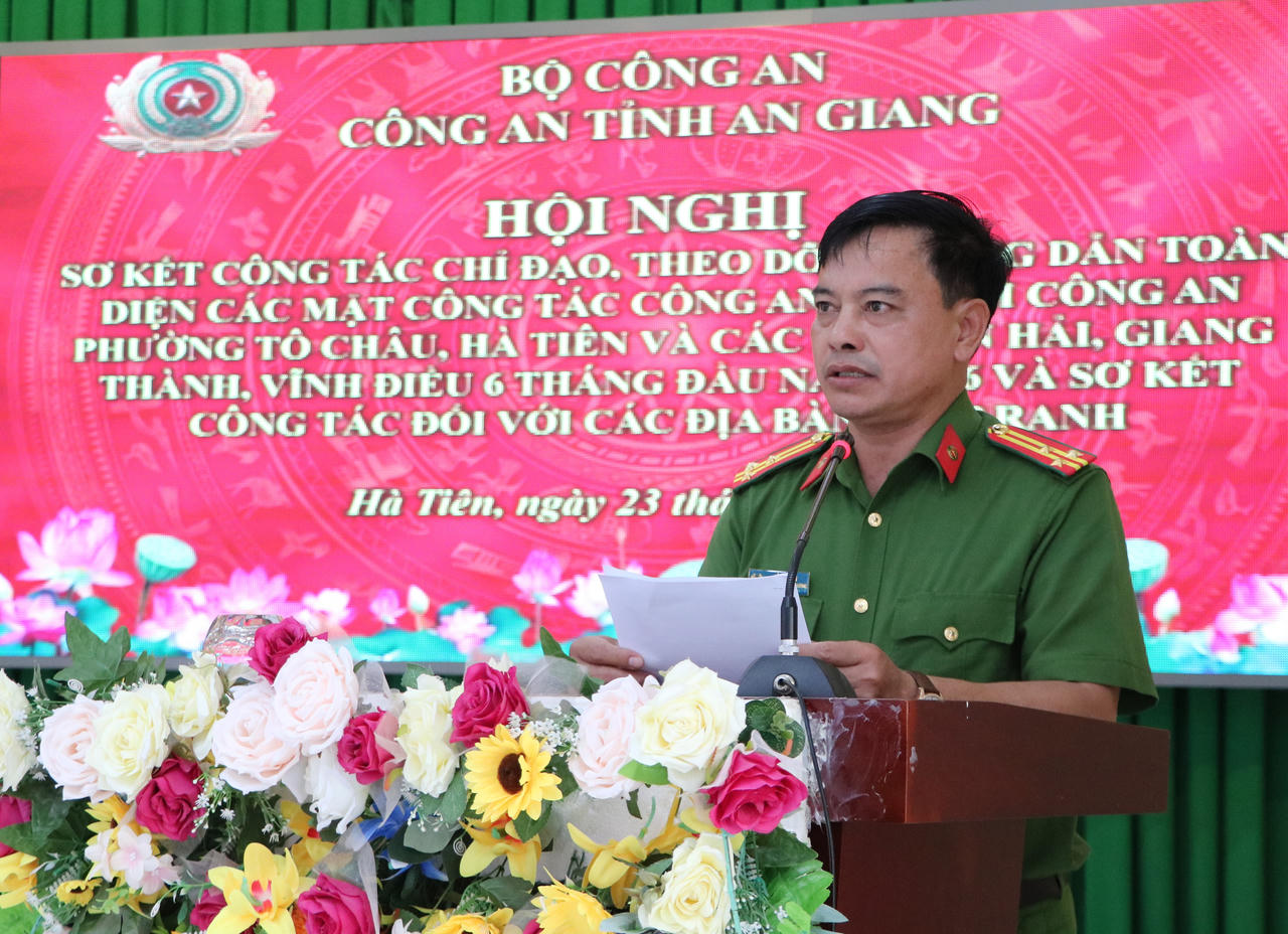 Tăng cường phối hợp bảo đảm an ninh trật tự khu vực Hà Tiên và địa bàn giáp ranh