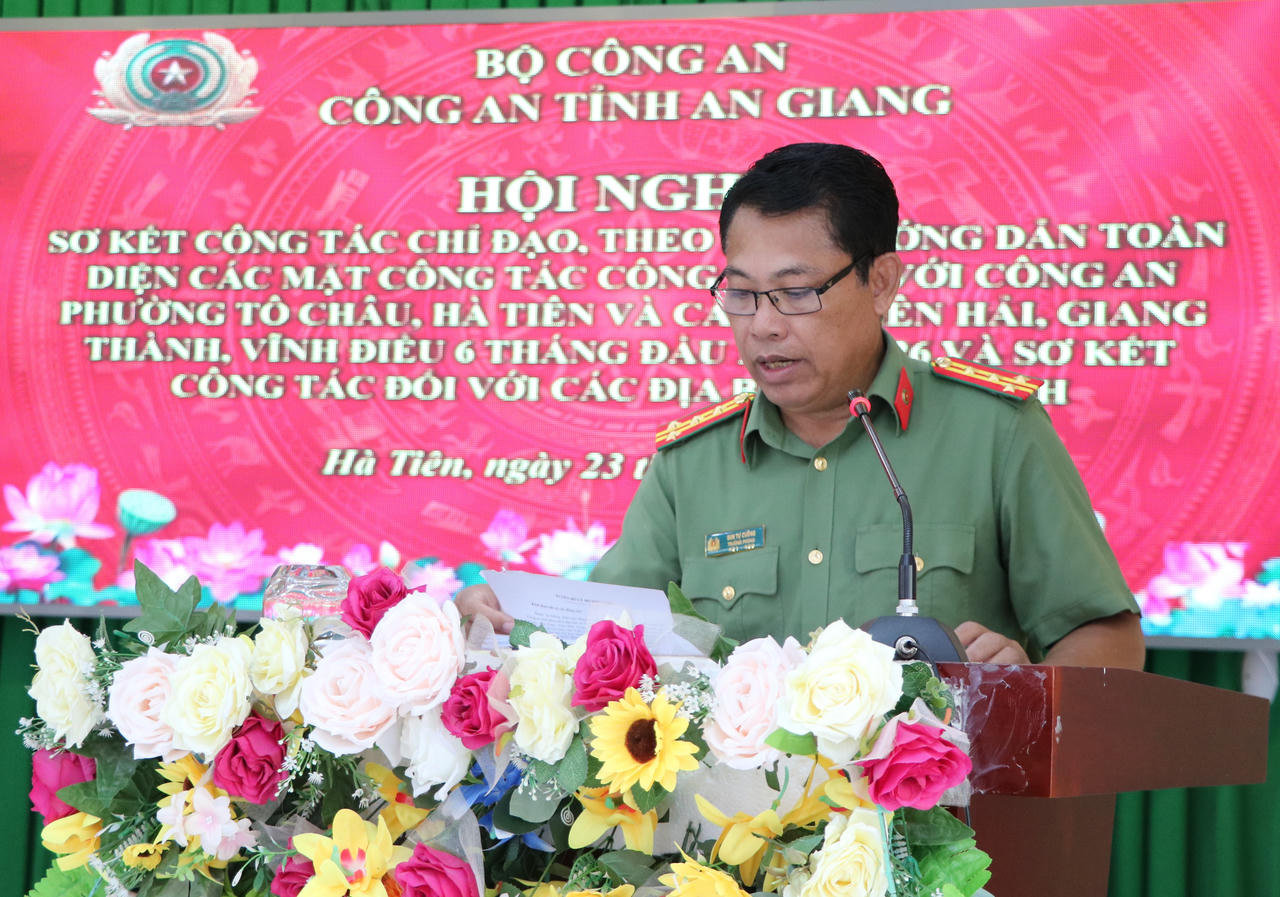 Tăng cường phối hợp bảo đảm an ninh trật tự khu vực Hà Tiên và địa bàn giáp ranh