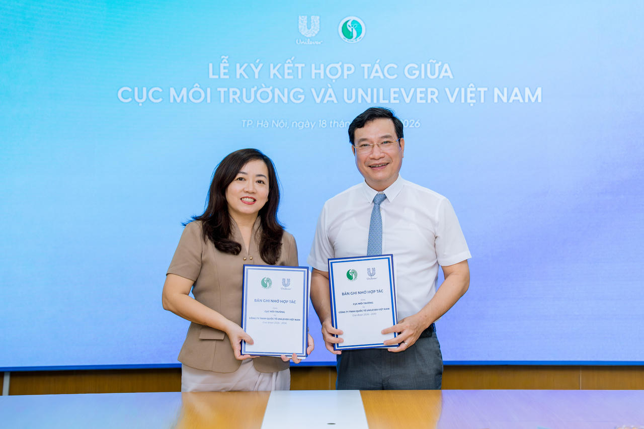 Biên bản ghi nhớ hợp tác giữa Cục Môi trường và Unilever Việt Nam trong giai đoạn 2026 - 2030