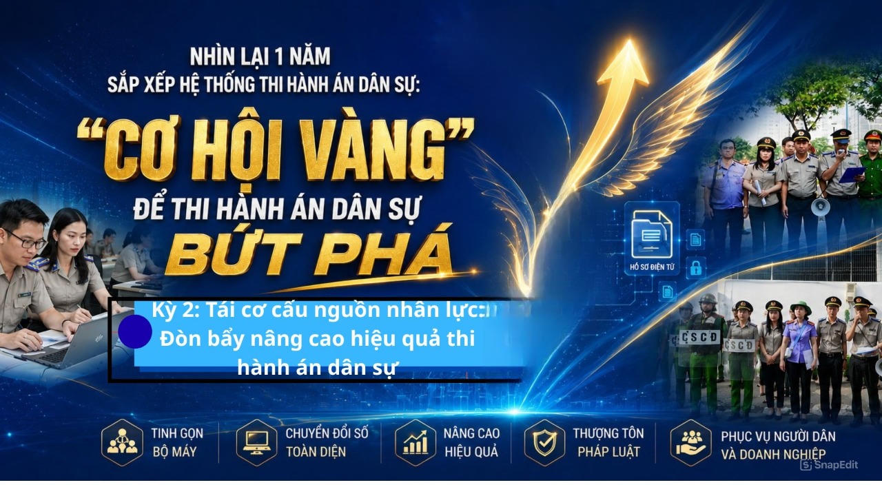 Kỳ 2: Tái cơ cấu nguồn nhân lực: Đòn bẩy nâng cao hiệu quả thi hành án dân sự