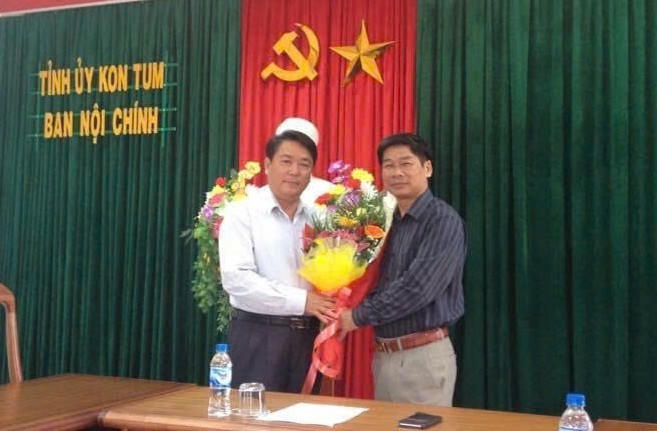 Anh Thái Văn Ngọc tại Ban Nội chính tỉnh Kon Tum.