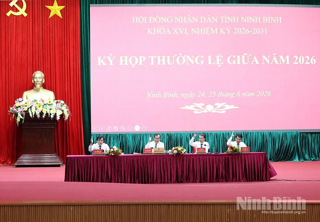 HĐND tỉnh Ninh Bình thông qua 28 nghị quyết quan trọng tại kỳ họp thường lệ giữa năm 2026