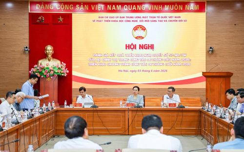 Hội nghị đánh giá kết quả triển khai Nghị quyết số 57-NQ/TW của Bộ Chính trị. (Ảnh trong bài: MTTQ Việt Nam)