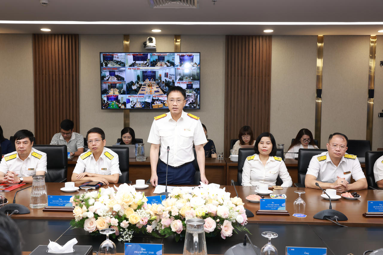 Ông Mai Sơn - Phó Cục trưởng Cục Thuế phát biểu tại sự kiện.