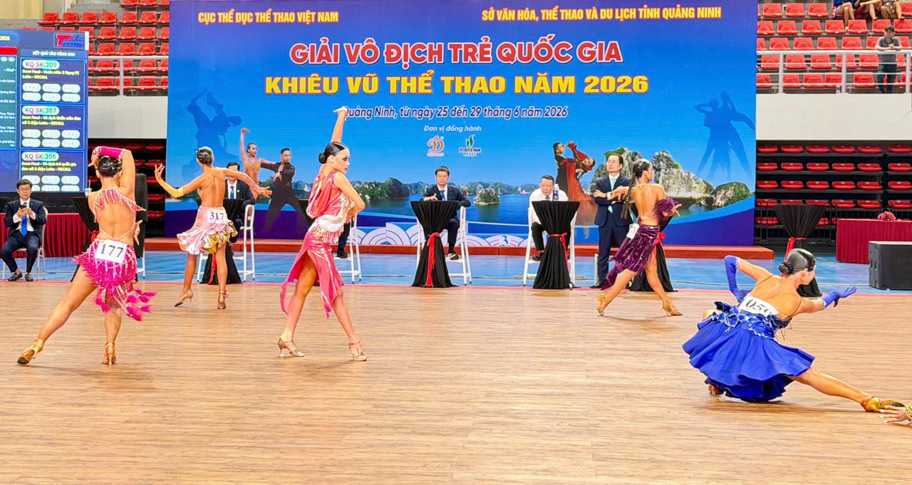 Quảng Ninh xếp Nhì toàn đoàn tại Giải vô địch trẻ quốc gia Khiêu vũ thể thao