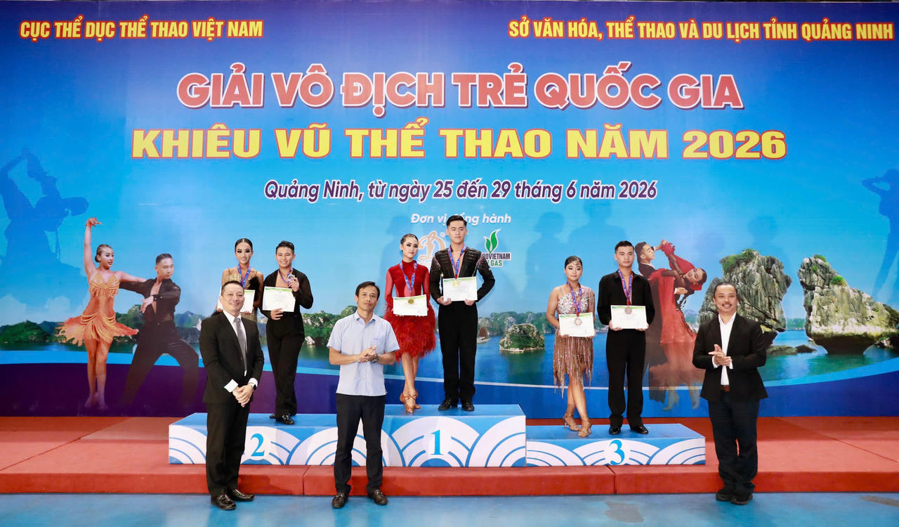 Quảng Ninh xếp Nhì toàn đoàn tại Giải vô địch trẻ quốc gia Khiêu vũ thể thao