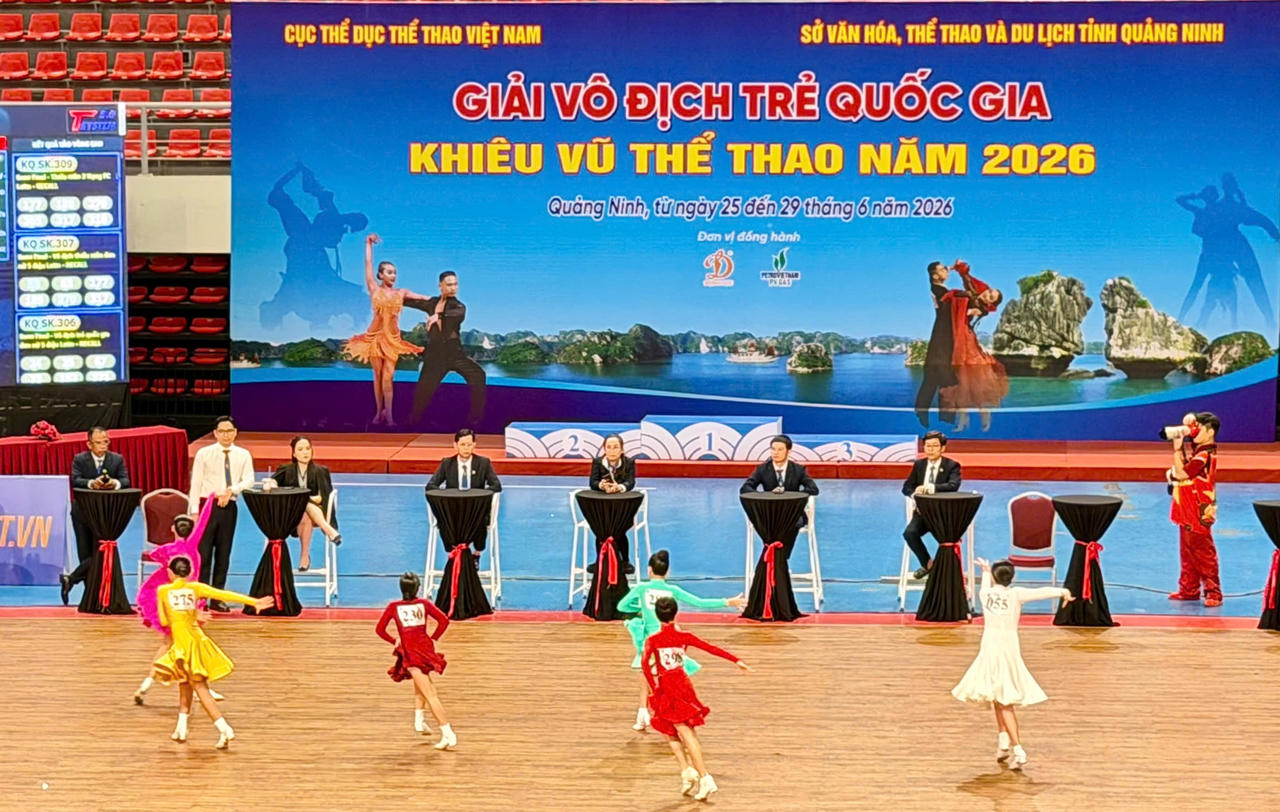 Quảng Ninh xếp Nhì toàn đoàn tại Giải vô địch trẻ quốc gia Khiêu vũ thể thao