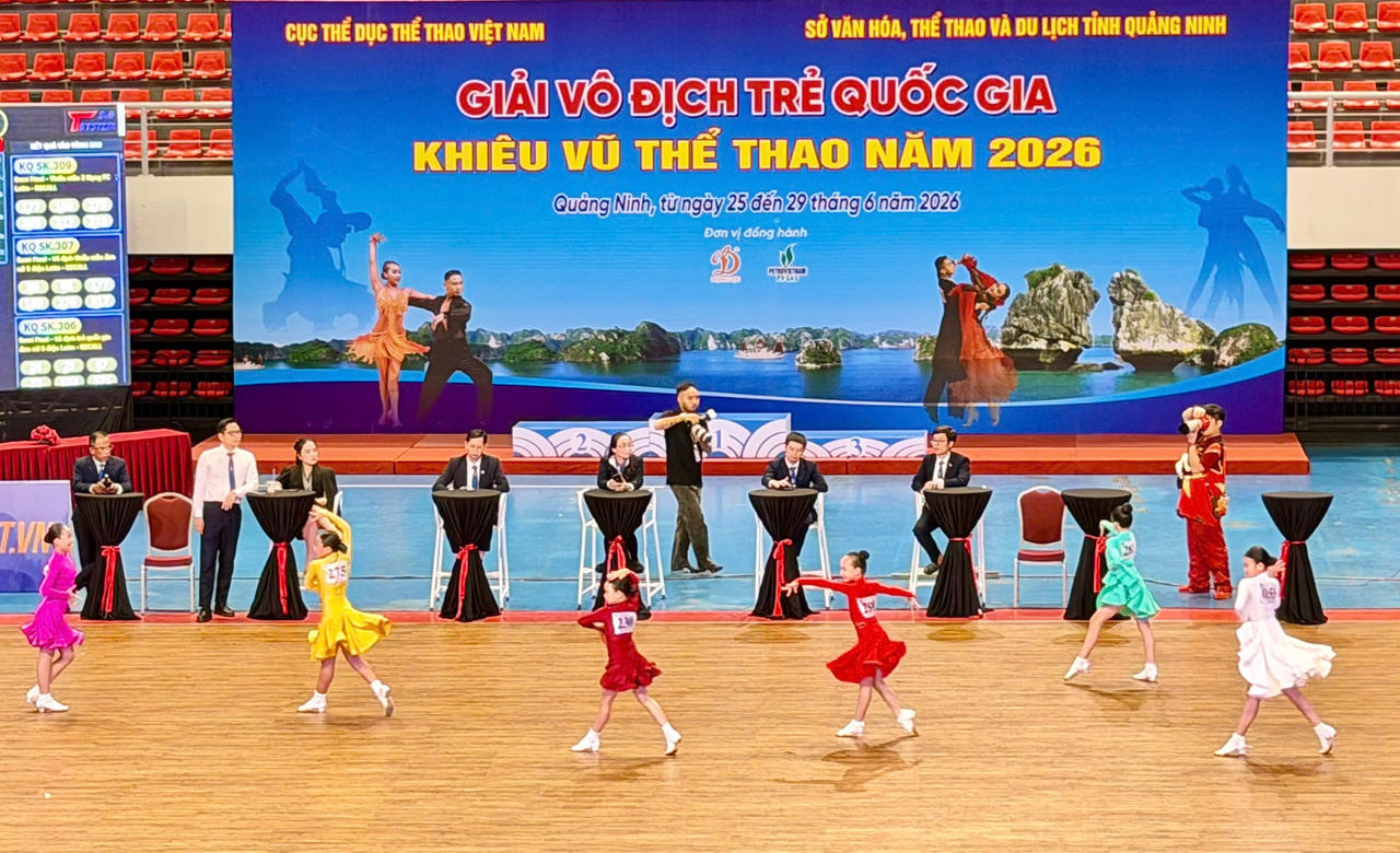 Quảng Ninh xếp Nhì toàn đoàn tại Giải vô địch trẻ quốc gia Khiêu vũ thể thao