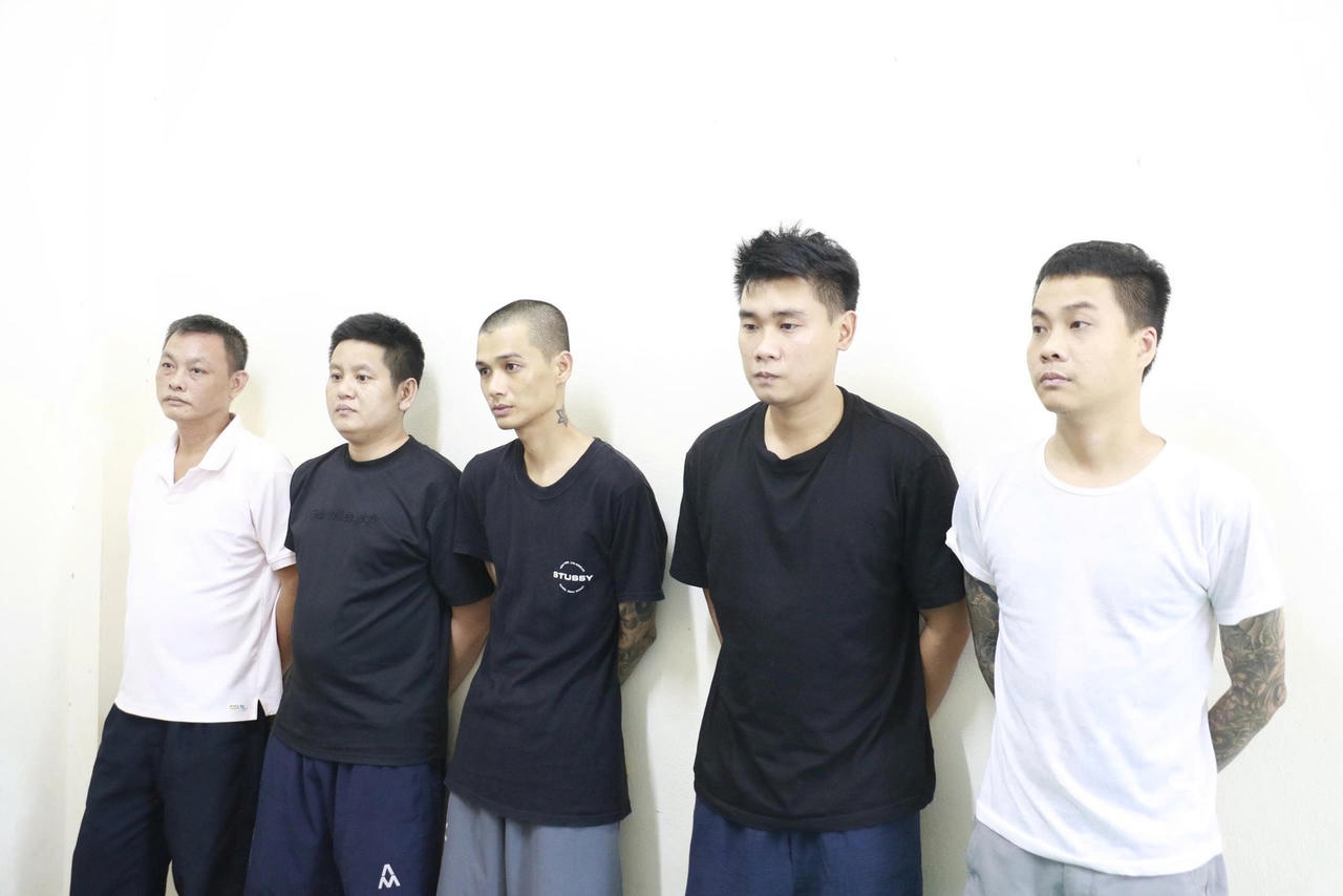 Các đối tượng trong chuyên án bị bắt giữ.&nbsp;(Ảnh: Bộ Công an)