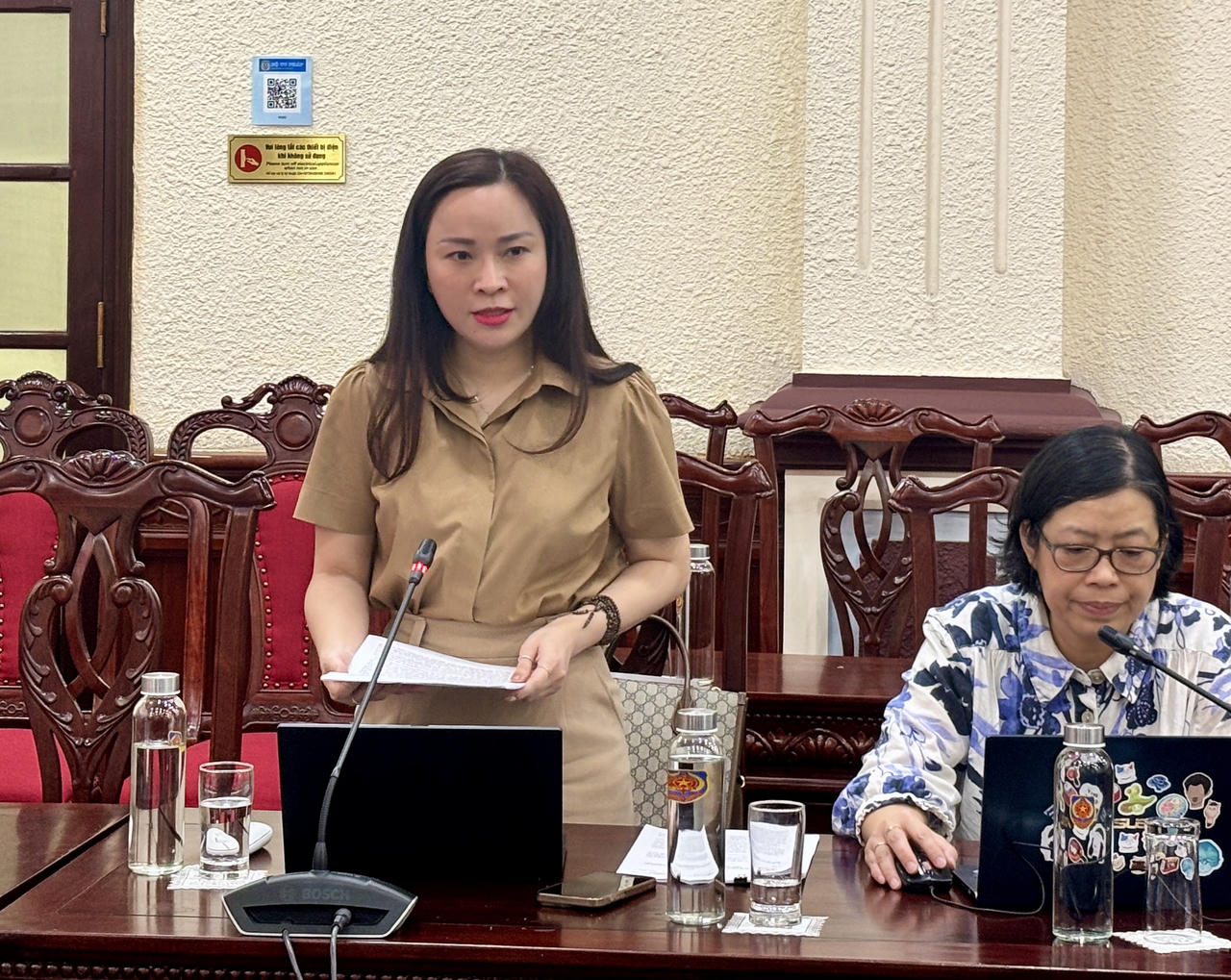 Vụ trưởng Vụ Kế hoạch - Tài chính (Bộ KH&CN) Hoàng Thị Phương Lựu phát biểu tại buổi thẩm định.