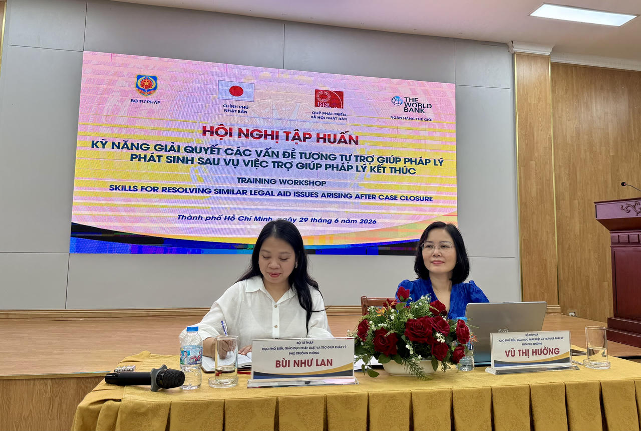 Tập huấn kỹ năng giải quyết các vấn đề tương tự sau vụ việc trợ giúp pháp lý kết thúc