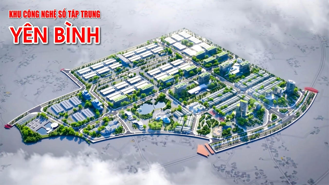 Phối cảnh&nbsp;Dự án Khu công nghệ số tập trung Yên Bình tại phường Vạn Xuân và xã Điềm Thụy, tỉnh Thái Nguyên.