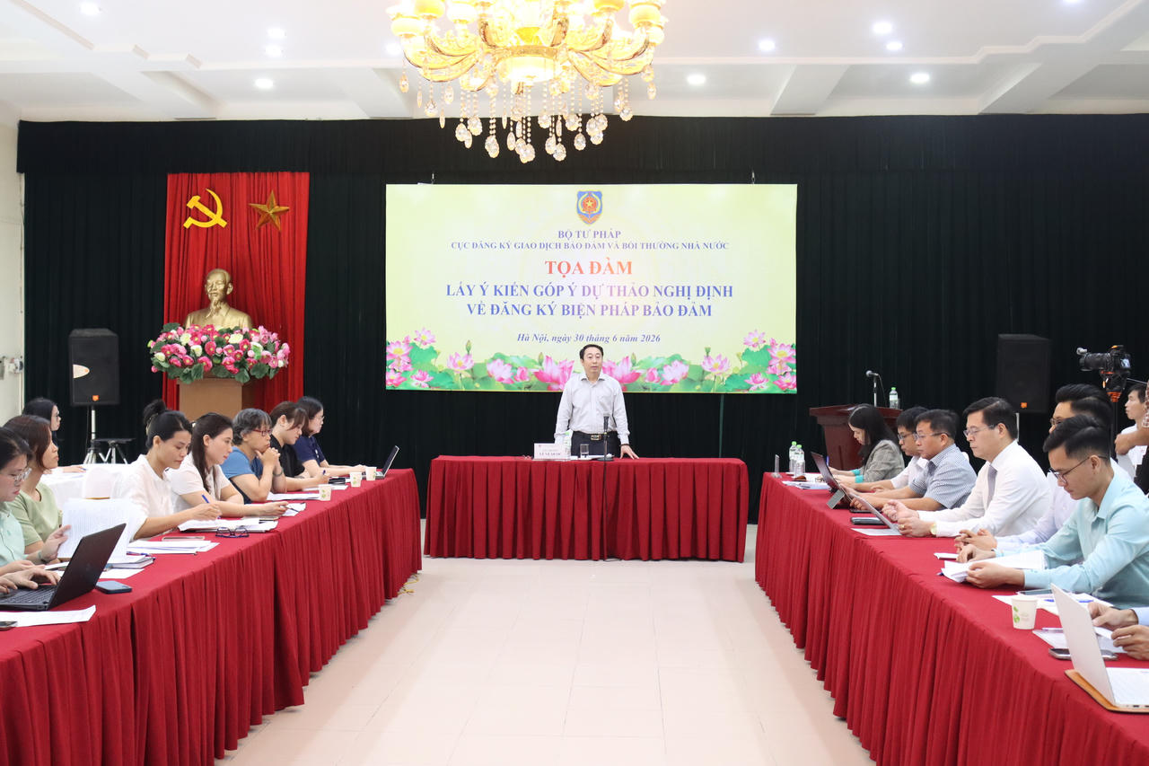 Tọa đàm lấy ý kiến góp ý dự thảo Nghị định về đăng ký biện pháp bảo đảm