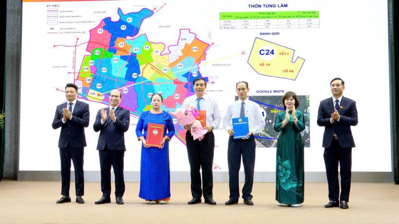 Xã Thư Lâm tổ chức Lễ công bố Nghị quyết, Quyết định thành lập thôn 