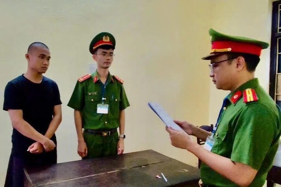 Đối tượng Lương Văn Khải (Ảnh công an tỉnh Ninh Bình)