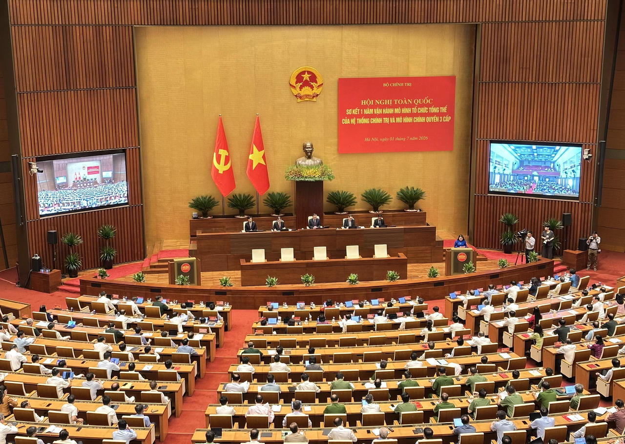 Hội nghị toàn quốc sơ kết 1 năm vận hành mô hình tổ chức tổng thể của hệ thống chính trị, mô hình chính quyền 3 cấp