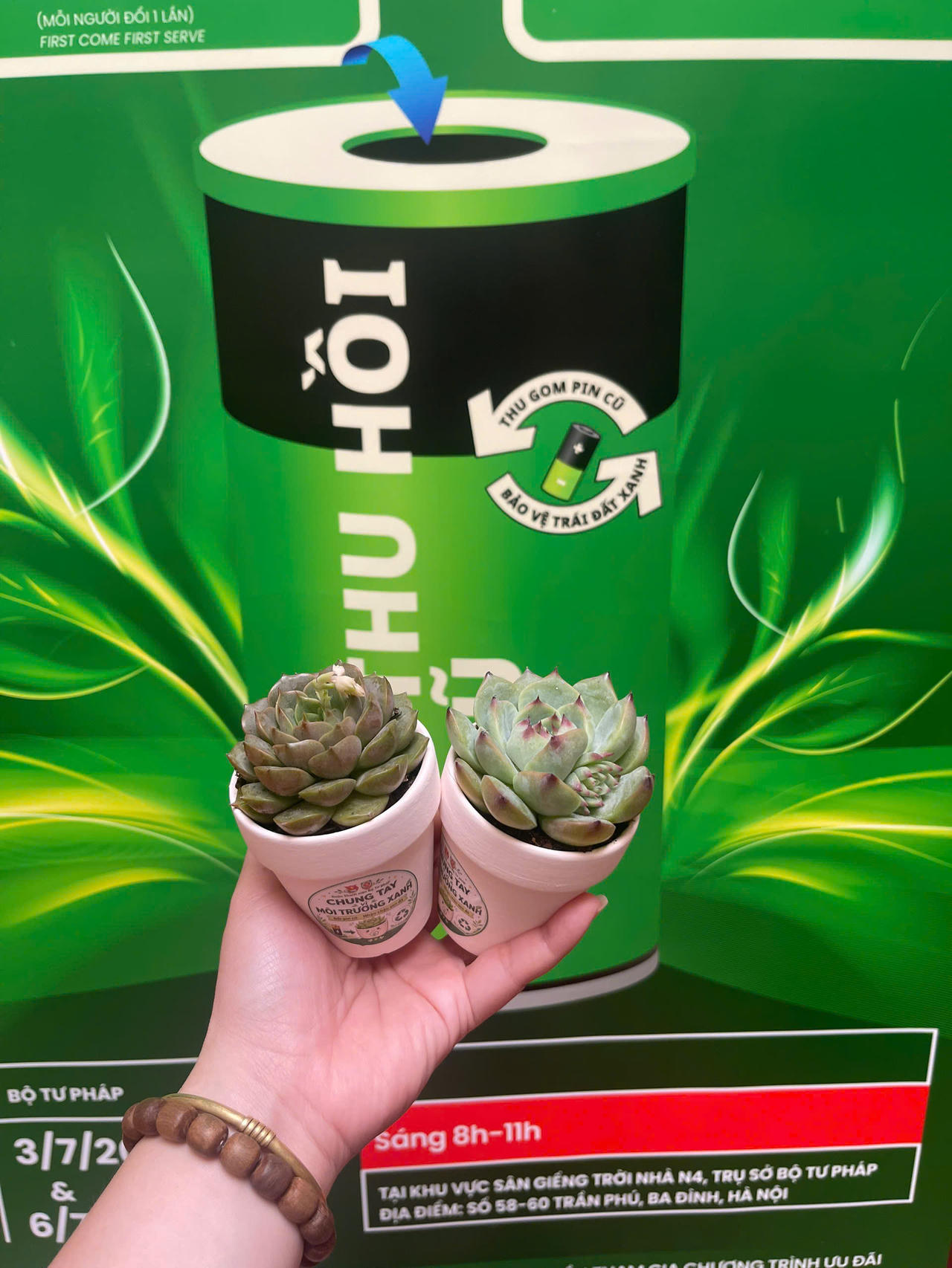 Tuổi trẻ Bộ Tư pháp “Đổi pin cũ – nhận mầm xanh”, lan tỏa thông điệp bảo vệ môi trường