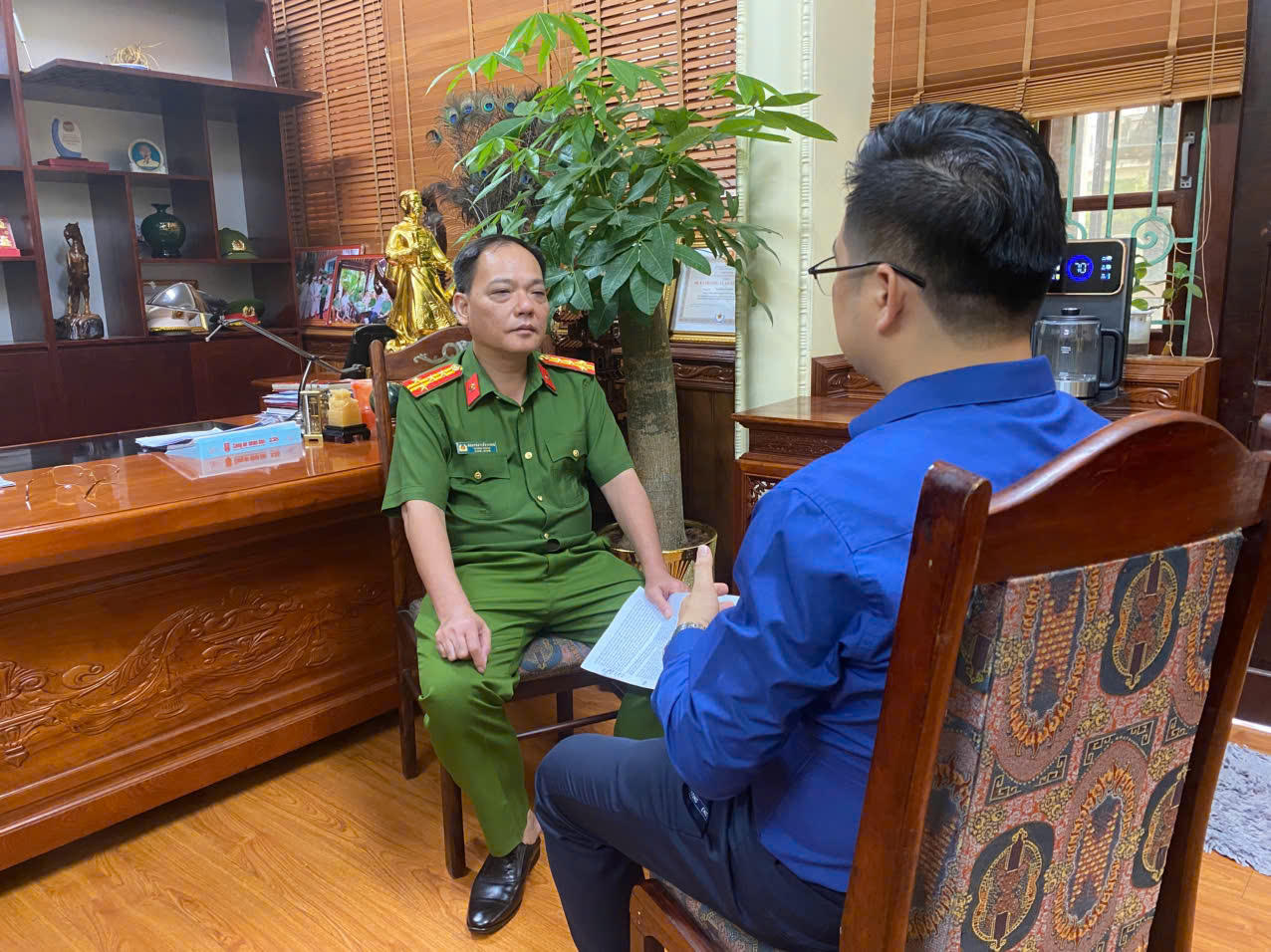 Đại tá Nguyễn Tiến Hưng  - Trưởng phòng Cảnh sát hình sự (PC02, Công an tỉnh Hưng Yên) nói về công tác đấu tranh với các loại tội phạm trong thời gian qua.