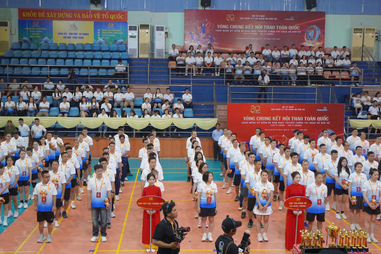 Khai mạc Vòng chung kết Hội thao toàn quốc kỷ niệm 80 năm Ngày truyền thống Thi hành án dân sự