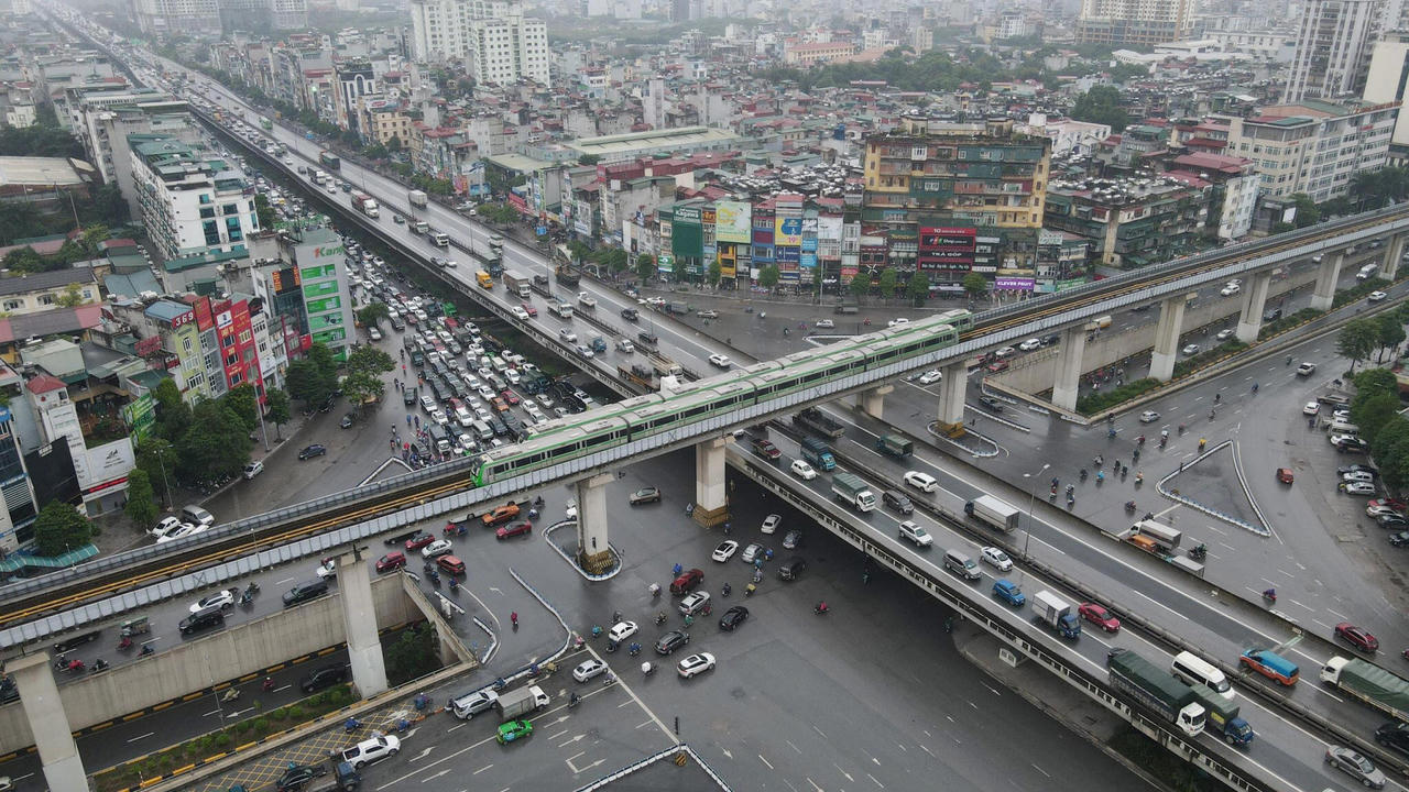 Tuyến metro Cát Linh - Hà Đông. Ảnh: Ngọc Thành