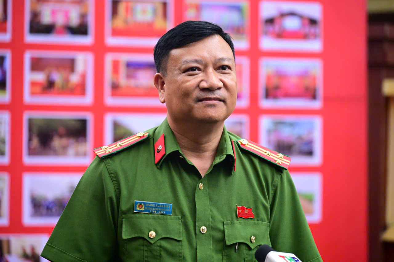 Thượng tá Hoàng Xuân Hiển - Trưởng Công an Đặc khu Cát Hải&nbsp; nói về công tác phòng, chống tội phạm trên địa bàn.